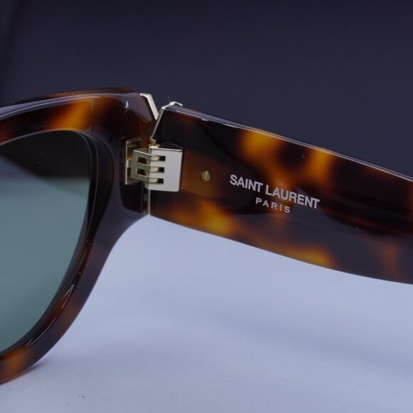 Saint Laurent SL M94/F 002 Cat Eye Sunglasses - Havana/Green - Picture 9 of 12